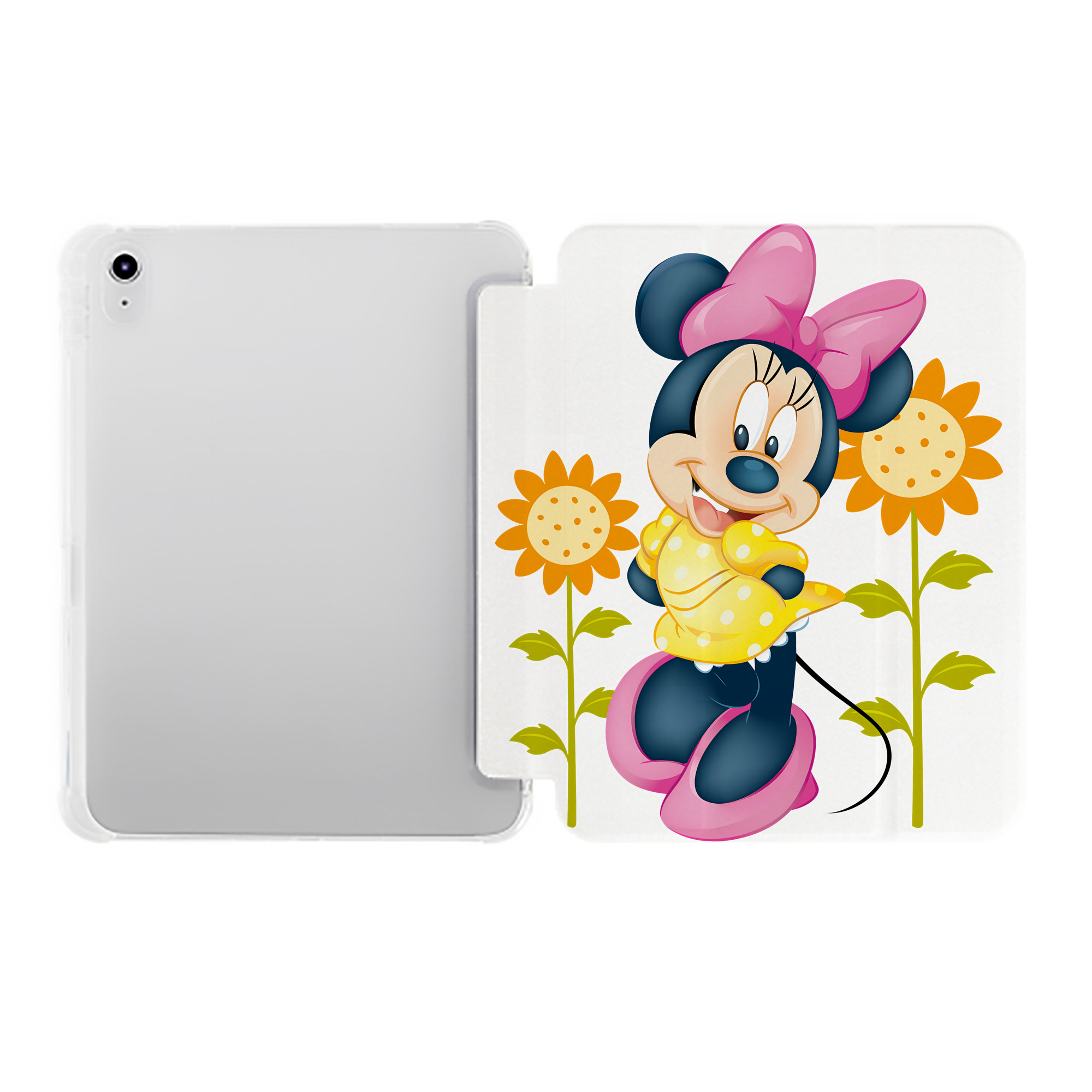 （画像用） ミッキーマウス Mickey Mouse IPad ケース ペン収納付き 三つ折りスタンド PUレザー×シリコン 対応機種9.5/10.5/10.9インチ